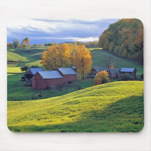 Tapis De Souris Les Etats-Unis, Vermont, ferme de Jenne. Collines (Devant)