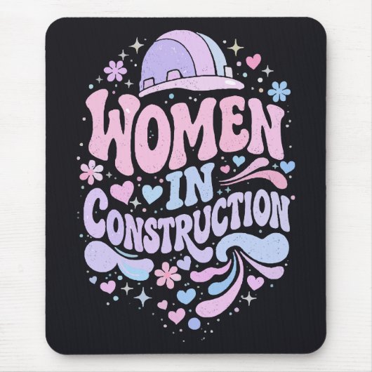 Tapis De Souris Les femmes dans la construction : un message d'aut (Devant)