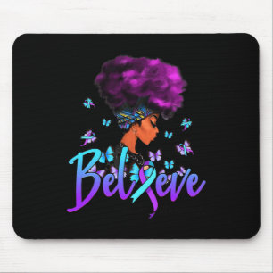 Tapis De Souris Les Femmes Noires Croient Le Suicide Violet Et Tur