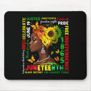 Tapis De Souris Les femmes noires Juneteenth 1865 Célèbrent l'hist