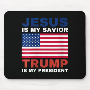 Tapis De Souris Les femmes Trump 2020 Cadeaux Jésus est mon sauveu