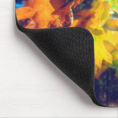 Tapis De Souris Les Feuilles de chêne noir soufflent dans le vent (Coin)