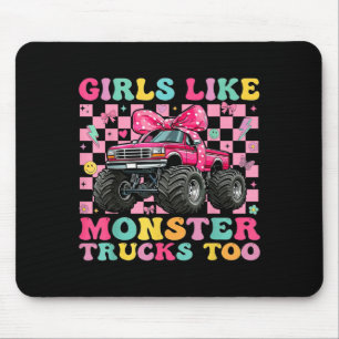 Tapis De Souris Les filles aiment aussi les monstres camions trop