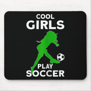 Tapis De Souris Les Filles Cool Jouent au Football