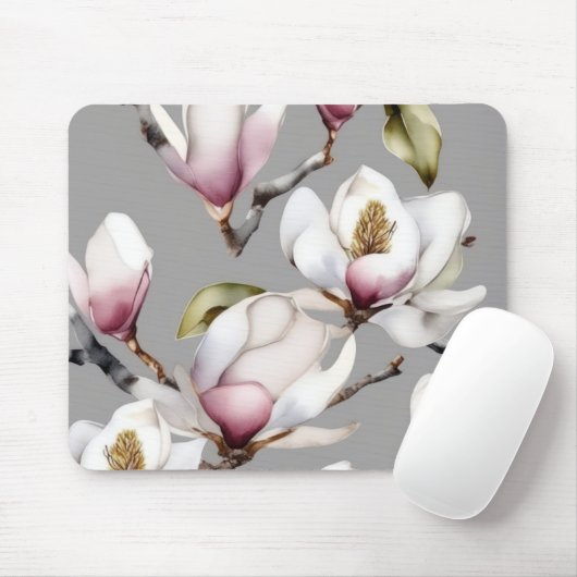 Tapis De Souris Les fleurs de Magnolia (Avec souris)