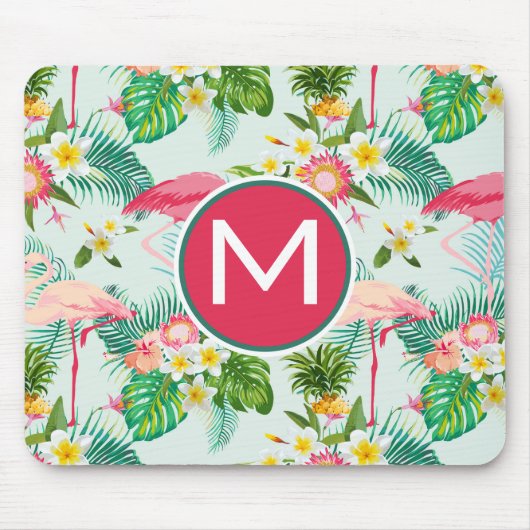 Tapis De Souris Les fleurs et les oiseaux tropicaux | ajoutent (Devant)