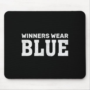 Tapis De Souris Les gagnants portent le bleu Concours de jeu d'esp