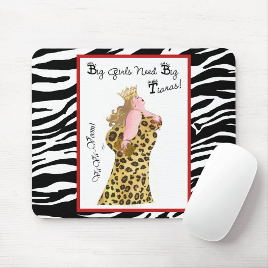 Tapis De Souris Les grandes filles ont besoin de Big Tiaras ! mous (Avec souris)