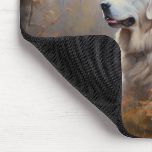 Tapis De Souris Les grandes Pyrénées à l'automne Feuilles automne  (Coin)