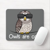Tapis De Souris Les hiboux sont frais (Avec souris)