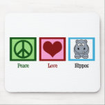 Tapis De Souris Les hippopotames de paix<br><div class="desc">Un joli cadeau hippo.</div>