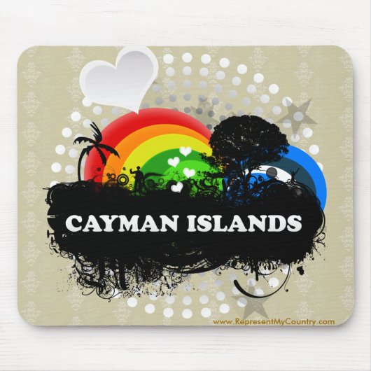 Tapis De Souris Les Îles Caïman fruitées mignonnes (Devant)