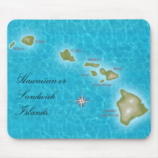 Tapis De Souris Les îles hawaïennes (Devant)