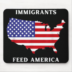 Tapis De Souris Les immigrants se nourrissent des droits des réfug
