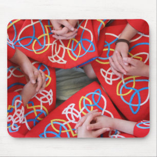 Tapis De Souris Les Irlandais dansent la robe rouge Mousepad