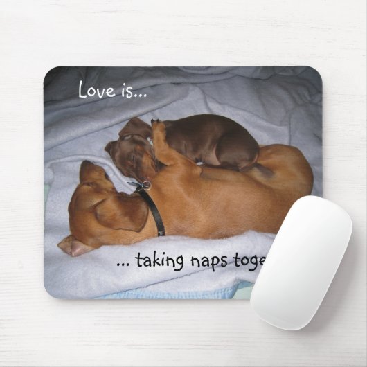 Tapis De Souris les loveis, amour est…,… prenant fait une sieste (Avec souris)