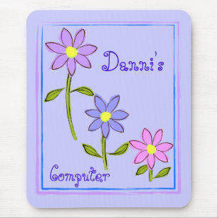 Tapis De Souris Les marguerites abstraites ont personnalisé le