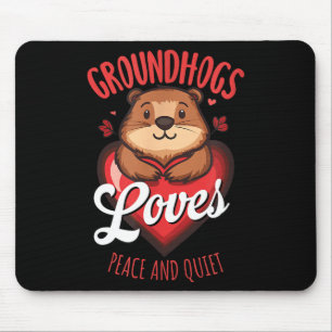 Tapis De Souris Les marmottes aiment la paix et le calme Anti humo