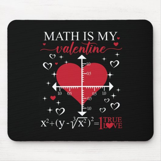 Tapis De Souris Les maths sont ma Saint-Valentin Géométrie Prof de (Devant)