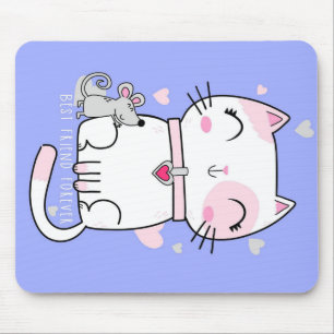 Tapis De Souris Les Meilleurs Jours Sont Meow Jours Loin Rose Meow