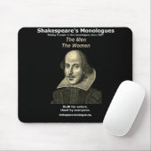 Tapis De Souris Les monologues Mousepad de Shakespeare, noir (Avec souris)