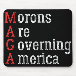 Tapis De Souris Les Morons dirigent l'Amérique contre Trump