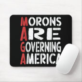 Tapis De Souris Les morons dirigent l'Amérique Drôle Tee _1 (Avec souris)
