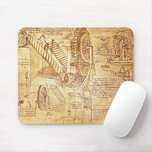 Tapis De Souris Les notes de da Vinci (Avec souris)