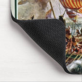 Tapis De Souris Les offices d'Alfred attaquant le dragon de Viking (Coin)