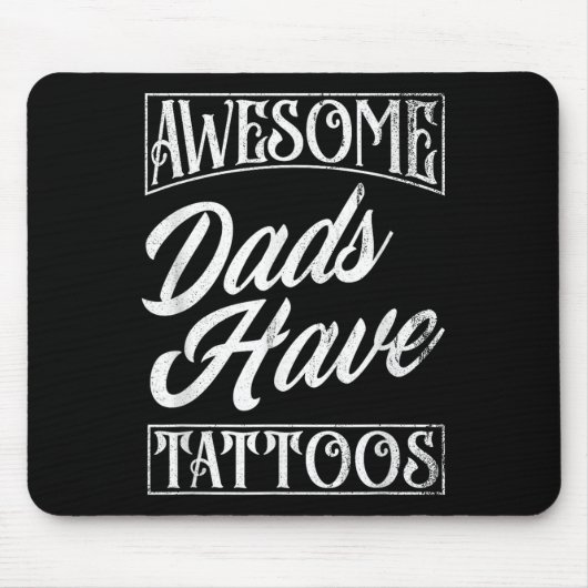 Tapis De Souris Les papas géniaux ont tatouages tatouage papa drôl (Devant)