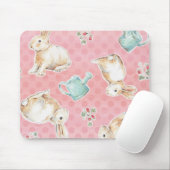 Tapis De Souris Les Patterns de Springtime Bunnie (Avec souris)