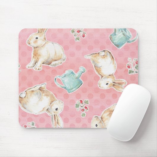 Tapis De Souris Les Patterns de Springtime Bunnie (Avec souris)
