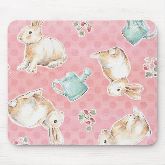 Tapis De Souris Les Patterns de Springtime Bunnie (Devant)