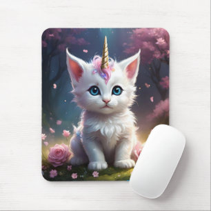 Tapis De Souris "Les pattes étincelantes : Le chaton Unicorn Encha