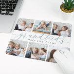 Tapis De Souris Les petits font la vie grand | Collage de photos<br><div class="desc">Créez un cadeau sucré pour une grand-mère ou grand-père bien-aimée avec ce collage photo cool mousepad. "Les petits-enfants rendent la vie grandiose" apparaît au centre dans un script de calligraphie bleu-vert et gris fumé en lettrage sur un arrière - plan blanc. Customisez avec six photos de leurs petits-enfants pour un...</div>