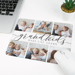 Tapis De Souris Les petits font la vie grand | Collage de photos<br><div class="desc">Créez un cadeau sucré pour une grand-mère ou grand-père bien-aimée avec ce collage photo cool mousepad. "Les petits-enfants rendent la vie grandiose" apparaît au centre dans le script de calligraphie noir et gris sur un arrière - plan blanc. Customisez avec six photos de leurs petits-enfants pour un cadeau unique de...</div>