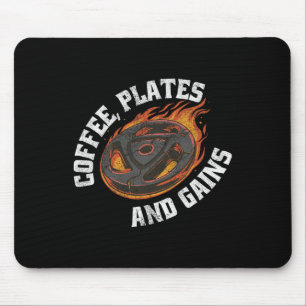 Tapis De Souris Les Plaques De Café Gagnent Gymnase Tenue D'Exerci