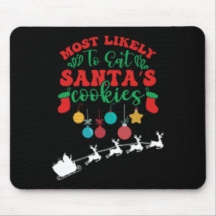 Tapis De Souris Les Plus Susceptibles De Manger Père Noël Cookies