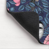 Tapis De Souris Les poulets dans le rose sauvage en rose et bleu (Coin)