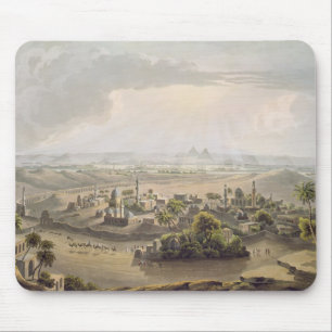 Tapis De Souris Les pyramides au Caire, gravé par Daniel Havell (