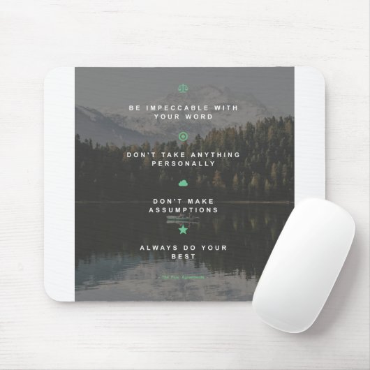 Tapis De Souris Les Quatre Agreements (Avec souris)