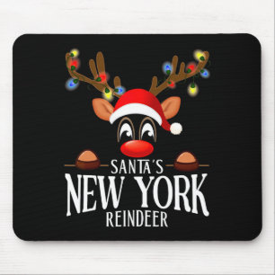 Tapis De Souris Les rennes de Noël de New York du Père Noël Funny 