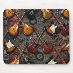 Tapis De Souris Les Riffs : Guitare Électrique Vintage