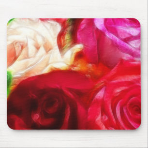 Tapis De Souris Les roses sont rose rose rouge Artistique & Unique