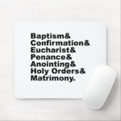 Tapis De Souris Les Sept Sacrements du christianisme et du catholi (Avec souris)