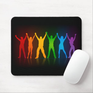 Tapis De Souris Les six silhouettes debout de Slipperyjoe, bras le