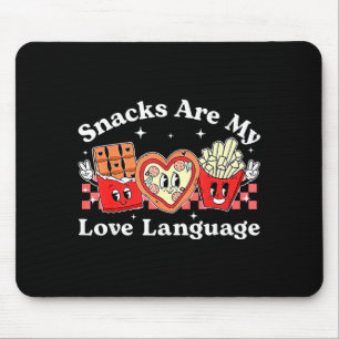Tapis De Souris Les snacks sont mon langage d'amour valentine jour