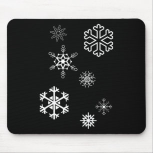 Tapis De Souris Les Snowflakes L'Hiver Est Là Et La Neige