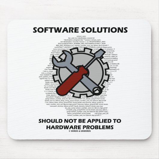 Tapis De Souris Les solutions logicielles ne doivent pas être appl (Devant)