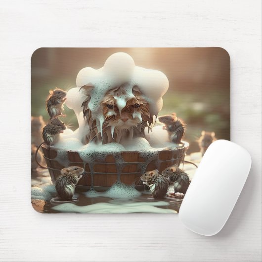 Tapis De Souris Les Souris Qui Donnent Un Chat Un Bain (Avec souris)